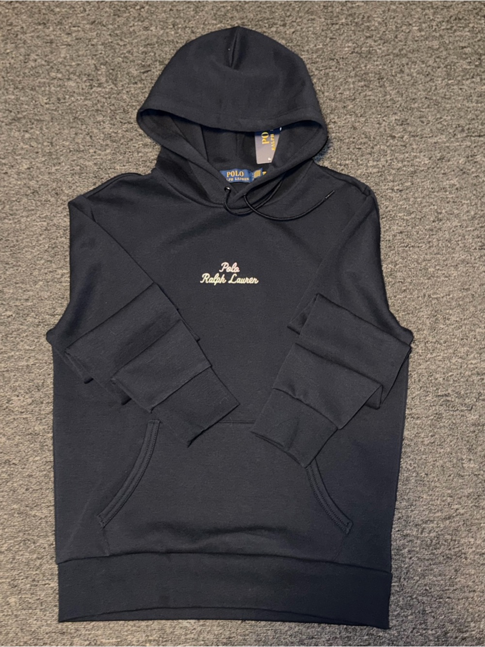 Polo by Ralph Lauren Navy Hooded Cardigan with Script Logo